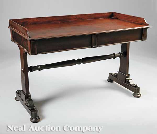 Appraisal: A William IV Mahogany Writing Table early th c galleried