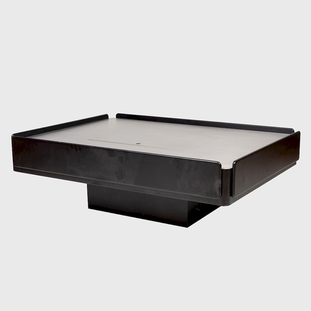 Appraisal: Gavina Chrome and Ebonized Caori Coffee Table Designed by Vico