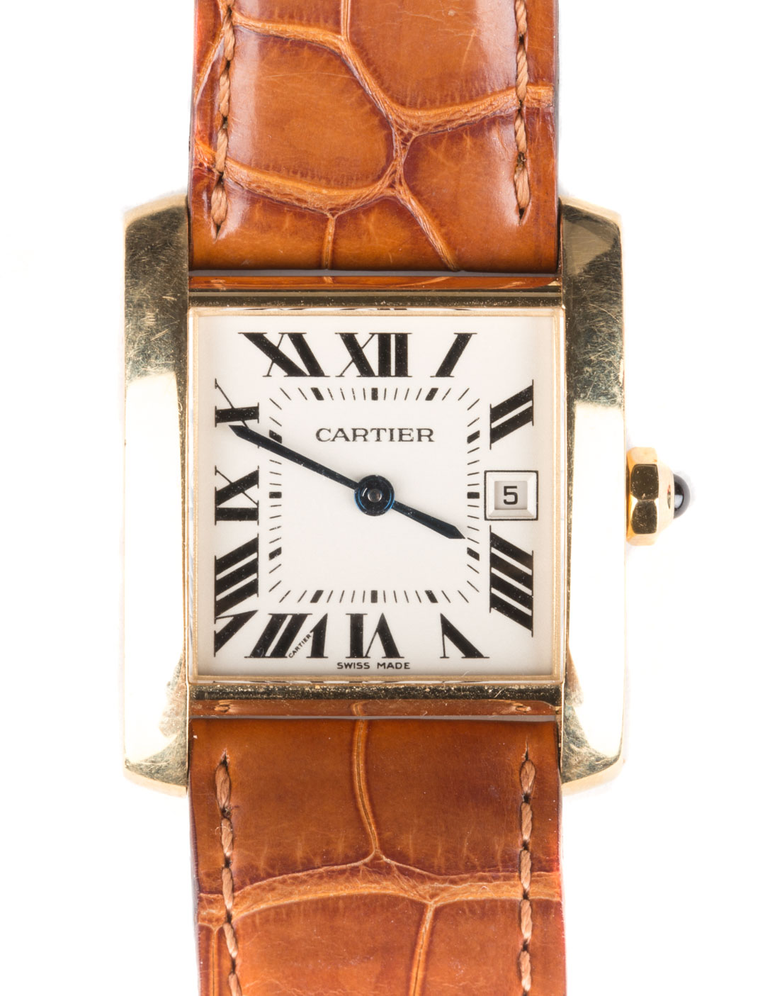 Appraisal: A Lady's Cartier Tank Watch K yellow gold case quartz