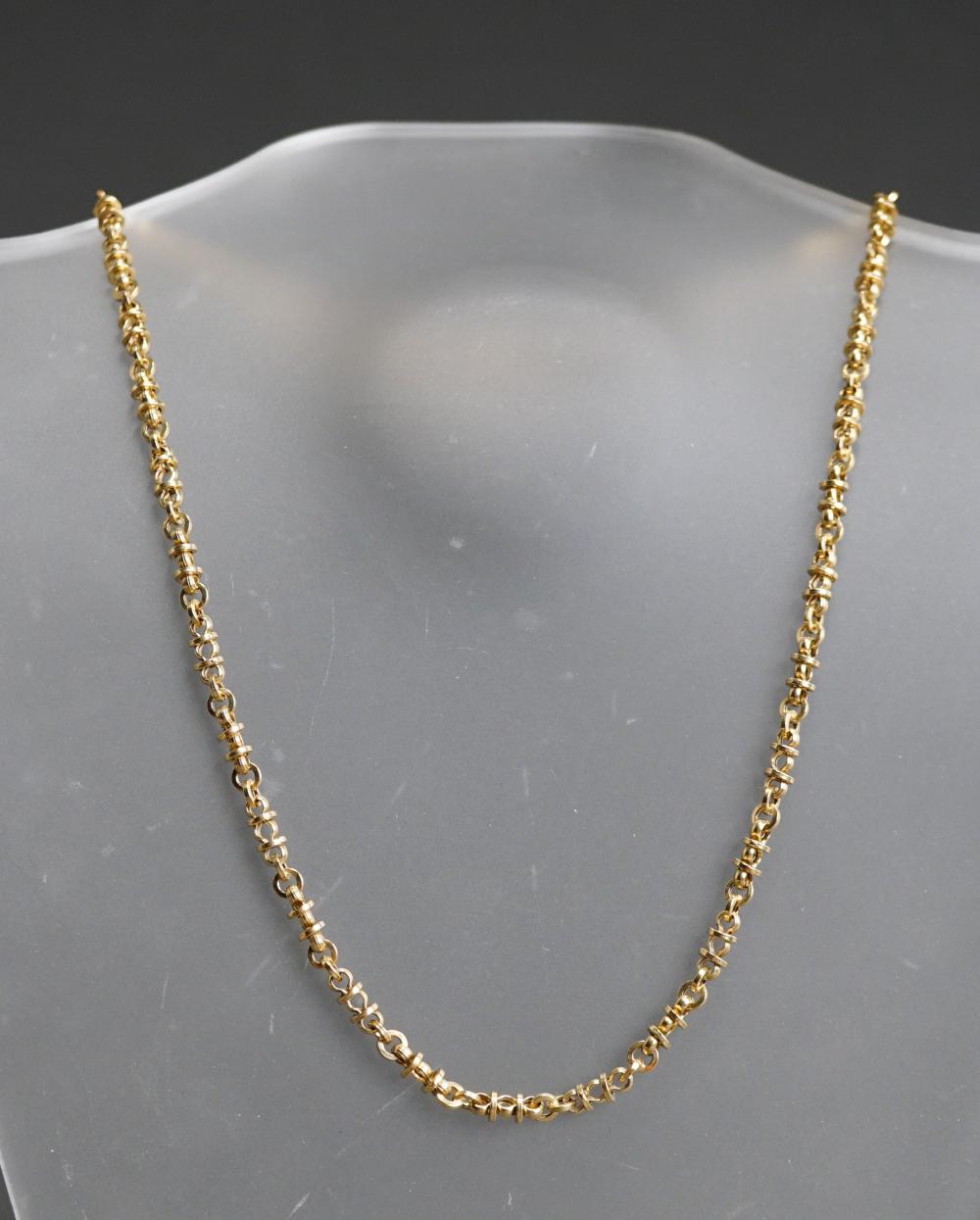 Appraisal: Italian -Karat Yellow-Gold Necklace dwt L in