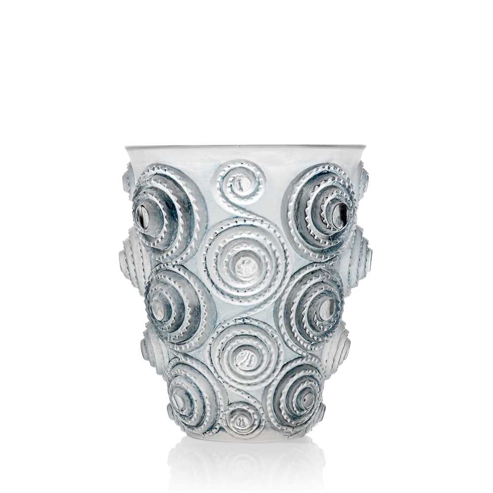 Appraisal: REN LALIQUE FRENCH - SPIRALES VASE NO designed clear frosted