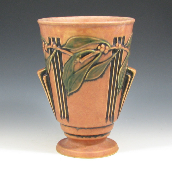 Appraisal: Roseville Red Laurel - Vase Roseville Laurel - vase in