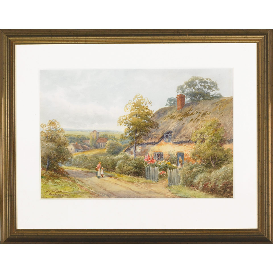 Appraisal: Harold Lawes - British BURPHAM SUSSEX A KENTISH COTTAGE Two