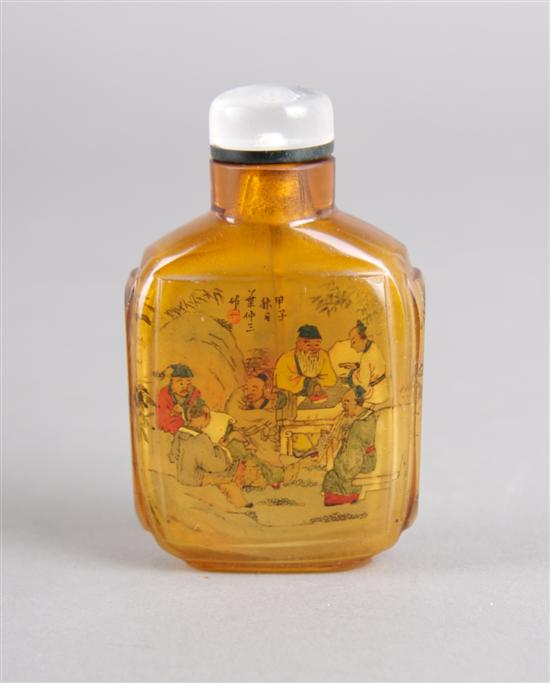 Appraisal: A Chinese Peking Glass Interior Painted Snuff Bottle Ye Studio