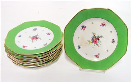 Appraisal: Set of twelve Old Swansea porcelain dessert platesretailed by bailey