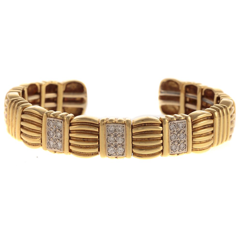 Appraisal: A Sal Praschnik Diamond Bracelet in K K yellow gold