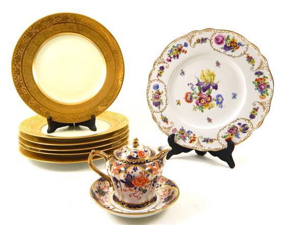 Appraisal: Nine pieces of porcelain six Krautheim Selb Bavarian service plates