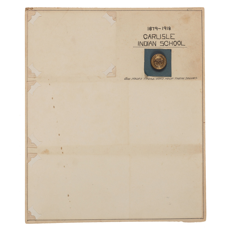 Appraisal: NATIVE AMERICANS Carlisle Indian School ephemera and photograph from the