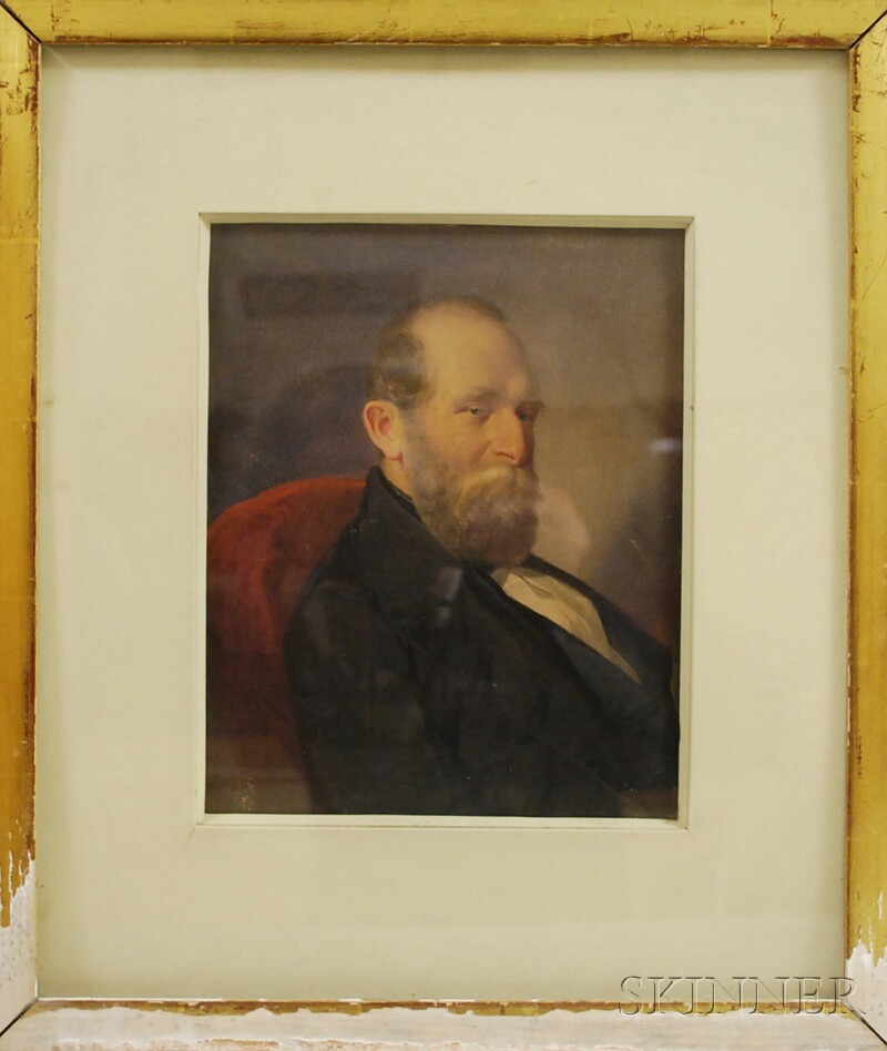 Appraisal: American School th Century Portrait of a Bearded Gentleman Unsigned