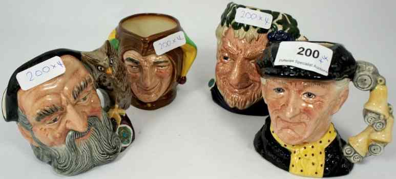 Appraisal: Royal Doulton Small Sized Character Jugs Pearly King D Jester