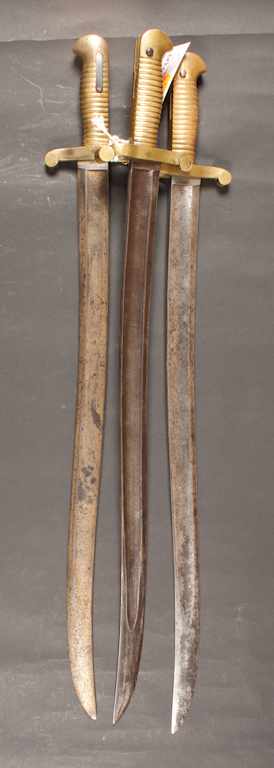 Appraisal: Three bayonets two unmarked and one marked ''PBP'' on blade