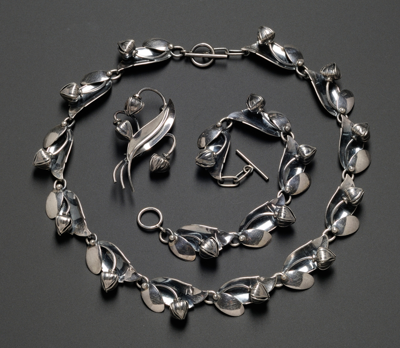 Appraisal: Carl Ove Frydensberg Designed Danish Modern Sterling Silver Three-piece Suite