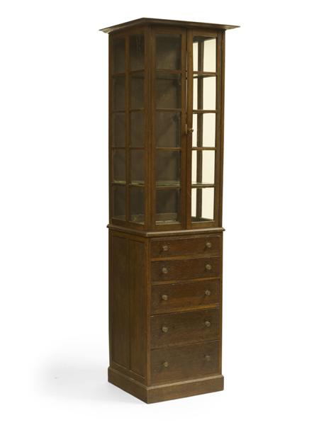 Appraisal: GLASGOW SCHOOL TEAROOM DISPLAY CABINET EARLY TH CENTURY of tall