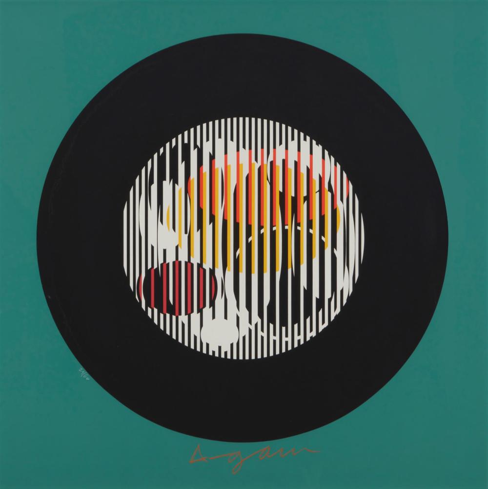 Appraisal: Yaacov Agam b Israeli Composition with circles Screenprint in colors