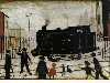 Appraisal: LAURENCE STEPHEN LOWRY RA - THE LEVEL CROSSING offset lithograph