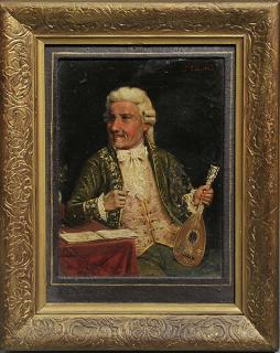 Appraisal: Signed Giovanni Garinei Oil on Canvas th C oil on