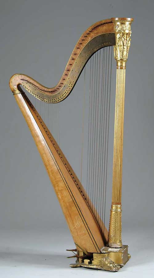 Appraisal: FABULOUS VICTORIAN HARP Full size gilt decorated harp by P