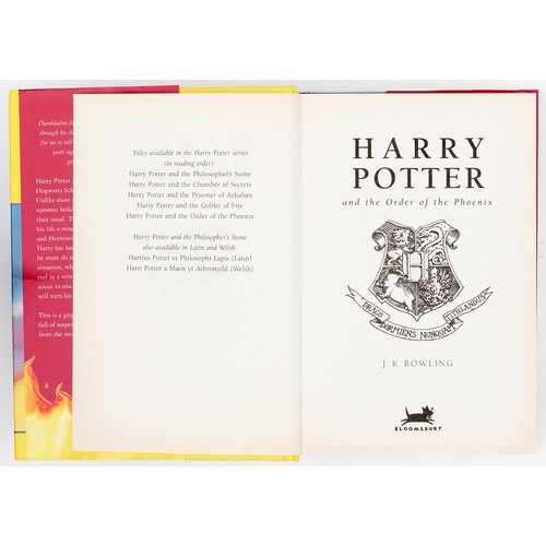 Appraisal: Rowling J K - Harry Potter and the Order of