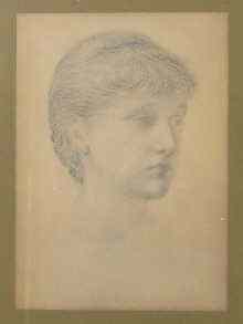 Appraisal: A photographic reproduction of a pencil sketch by E Burne