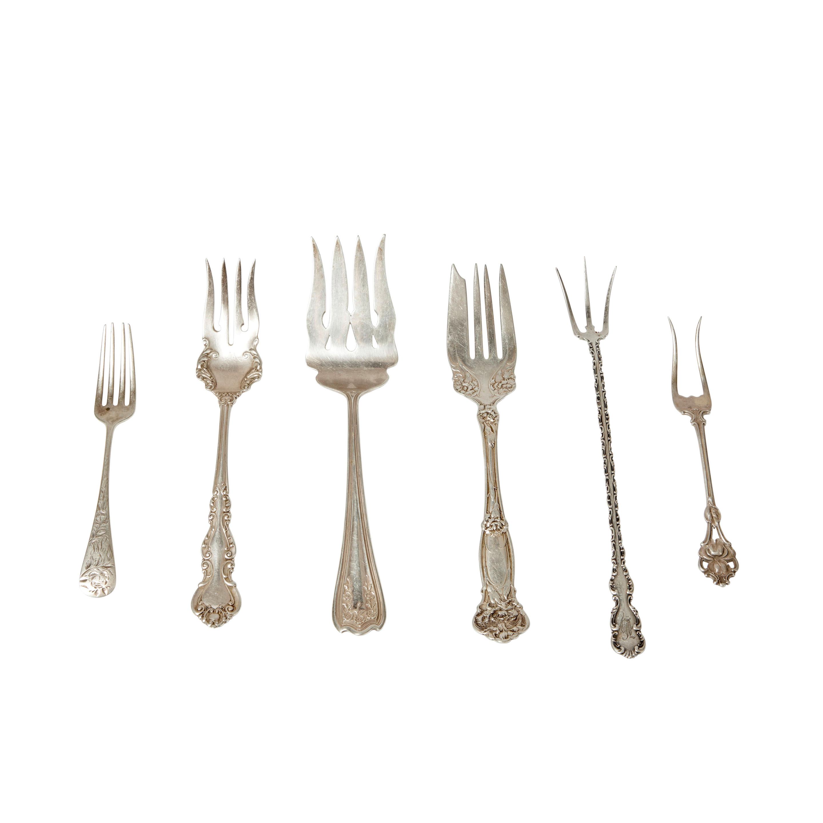 Appraisal: Nineteen Pieces of Sterling Silver Flatware including a pickle fork