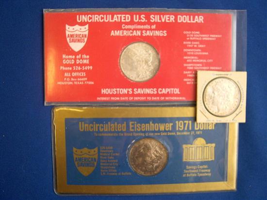 Appraisal: Lot of Morgan Dollars in exonumia-like presentation cards -O in