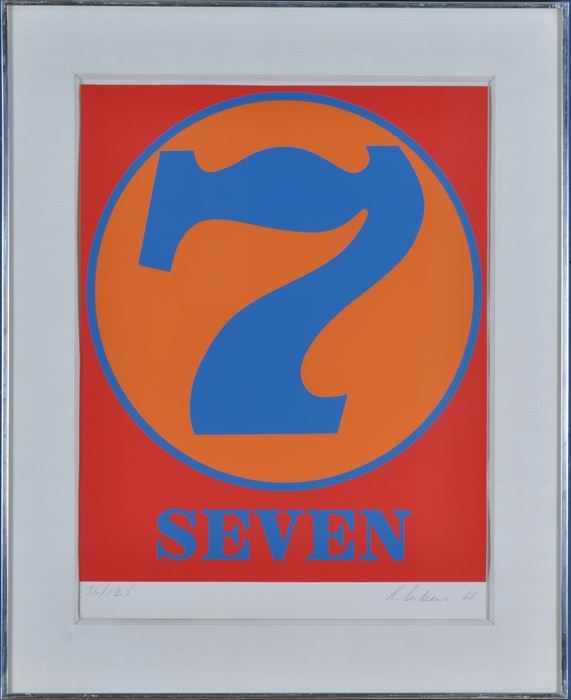 Appraisal: ROBERT INDIANA b FROM PORTFOLIO NUMBERS Serigraph in colors signed