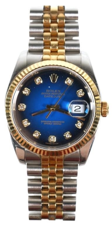 Appraisal: Gent's Rolex Oyster Perpetual Datejust with Jubilee Bracelet Blue face