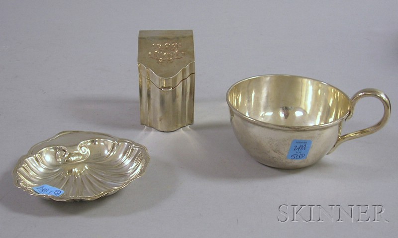 Appraisal: Three Sterling Tableware Items large Shreve Crump Low handled cup