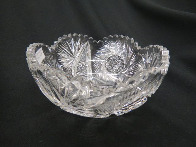 Appraisal: Cut Glass Bowl pinwheel and trifoil designs diameter brilliant period