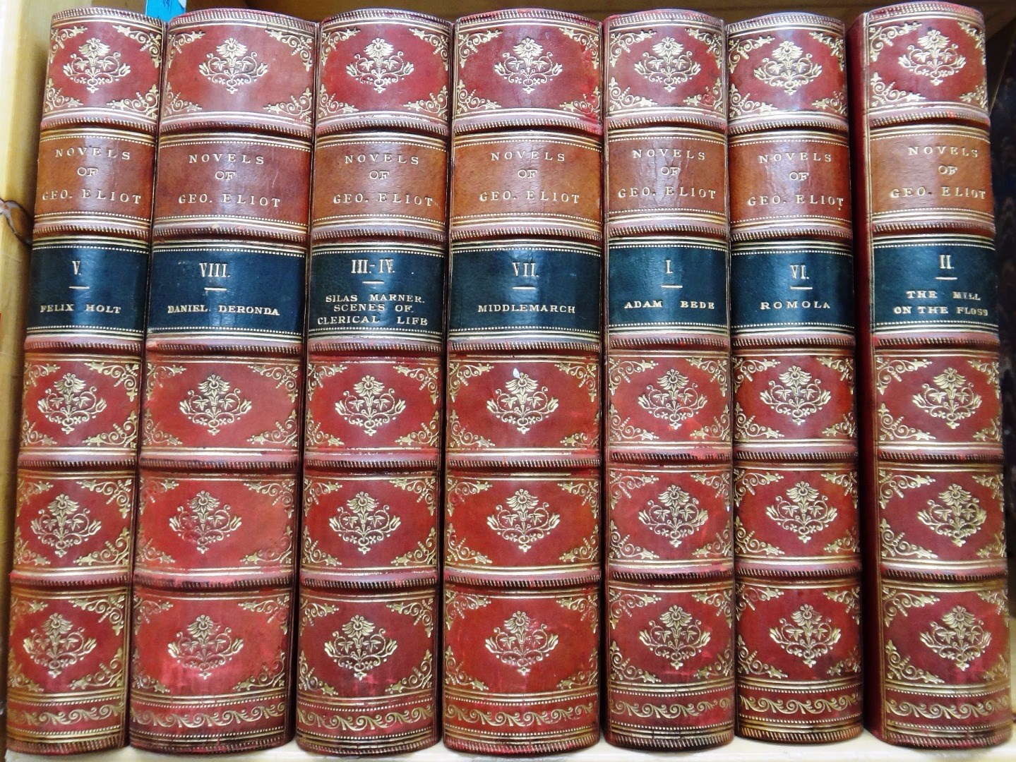 Appraisal: ELIOT G Novels new edition vols in engraved pictorial printed