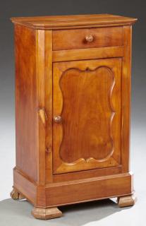 Appraisal: French Louis Philippe Carved Cherry Nightstand French Louis Philippe Carved