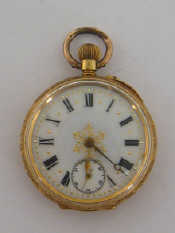 Appraisal: A late th century carat gold fob watch the four-piece