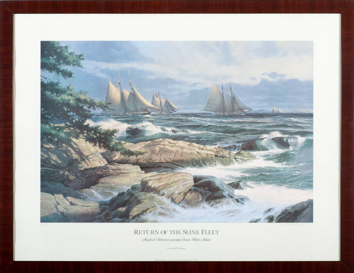 Appraisal: THREE LIMITED EDITION COLOR PRINTS OF SCHOONERS AFTER DONALD W