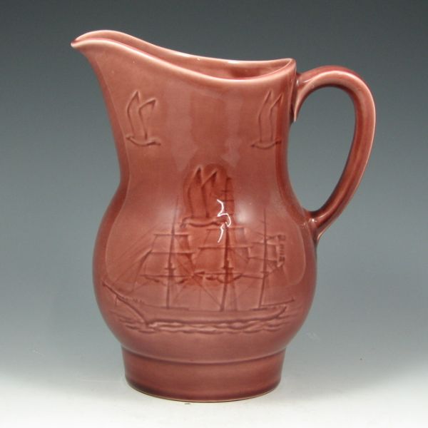 Appraisal: Ford Ceramic Design sailing ship pitcher in rose high glaze