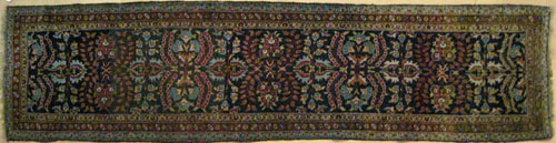 Appraisal: Hamadan runner ca with floral design on a blue field