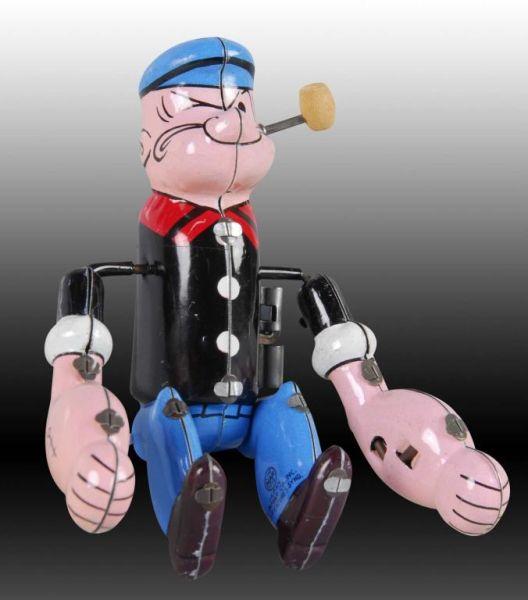 Appraisal: Linemar Tumbling Popeye Toy Description Original box Mechanical Wind-up Working