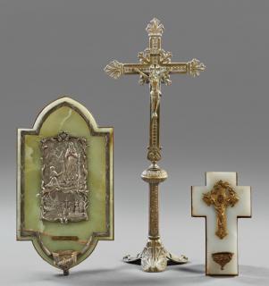 Appraisal: Group of Three French Religious Items early th c consisting