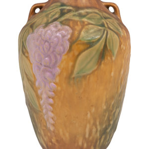 Appraisal: A Roseville Pottery Wisteria Vase th Century Height inches Property