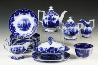 Appraisal: PC SET SCINDE PATTERN FLOW BLUE CHINA Pieces of English