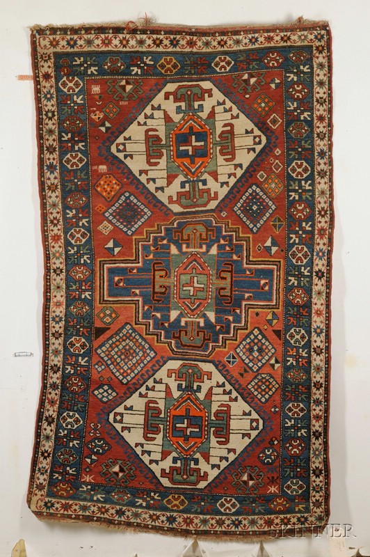 Appraisal: Kazak Rug Southwest Caucasus late th century minor moth damage