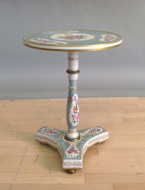 Appraisal: French porcelain end table early th c h w