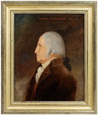 Appraisal: George Washington painting titled at top quot George Washington Aetat