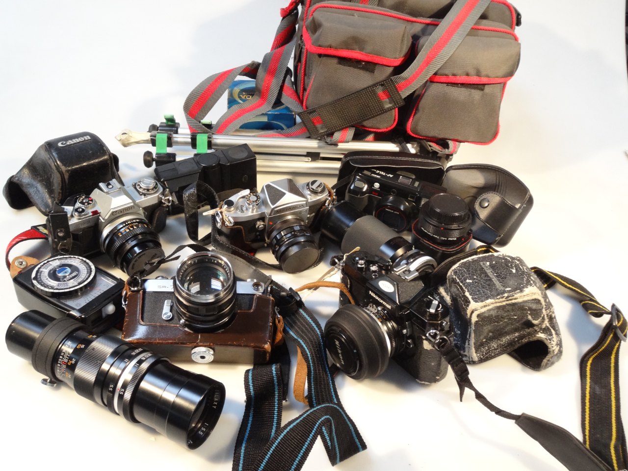 Appraisal: A large quantity of camera equipment to include Nikkormat camera