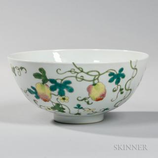 Appraisal: Large Fencai Enameled Bowl Large Fencai Enameled Bowl China th