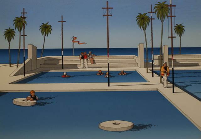 Appraisal: James Willebrant born Pacific Pools screenprint signed and dated 'J