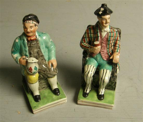 Appraisal: Pair of th Staffordshire book ends in the form of