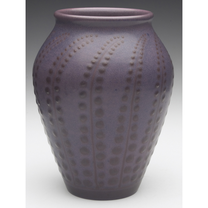 Appraisal: Nice Rookwood vase bulbous shape covered in a purple matte