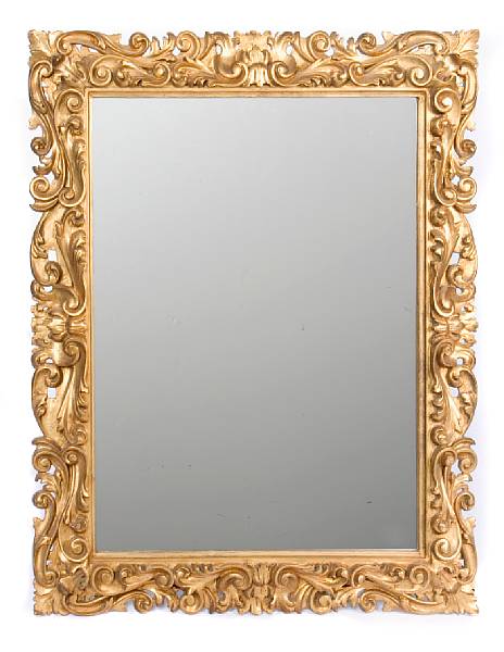 Appraisal: An Italian Baroque style giltwood mirror height in width in