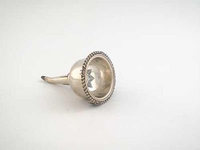 Appraisal: A George III Scottish wine funnel with a plain bowl