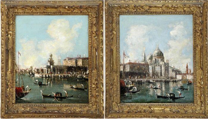 Appraisal: Italian School Two Views of the Grand Canal Venice Oil